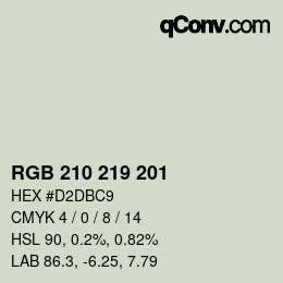 Color code: RGB 210 219 201 | qconv.com