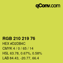 Color code: RGB 210 219 76 | qconv.com