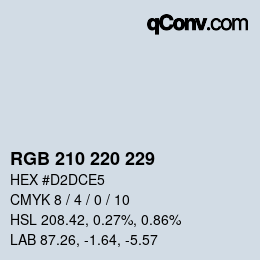 Color code: RGB 210 220 229 | qconv.com