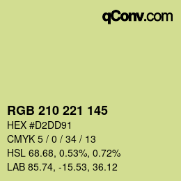 カラーコード: RGB 210 221 145 | qconv.com