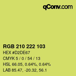 カラーコード: RGB 210 222 103 | qconv.com