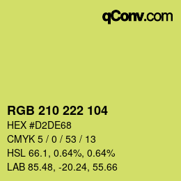 Color code: RGB 210 222 104 | qconv.com