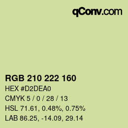 Color code: RGB 210 222 160 | qconv.com