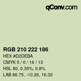 Código de color: RGB 210 222 186 | qconv.com