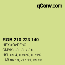 Color code: RGB 210 223 140 | qconv.com