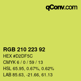 Código de color: RGB 210 223 92 | qconv.com