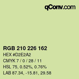 Color code: RGB 210 226 162 | qconv.com