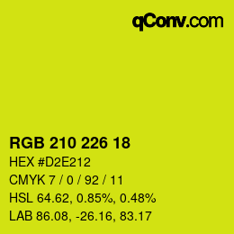 Color code: RGB 210 226 18 | qconv.com