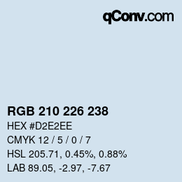Color code: RGB 210 226 238 | qconv.com
