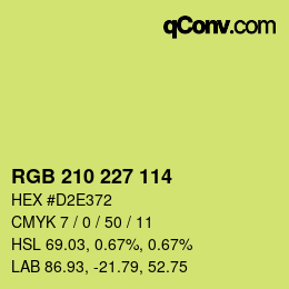 Color code: RGB 210 227 114 | qconv.com