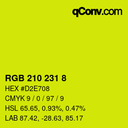 Color code: RGB 210 231 8 | qconv.com