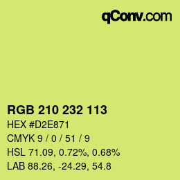 Color code: RGB 210 232 113 | qconv.com