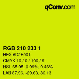 Color code: RGB 210 233 1 | qconv.com