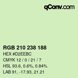 Color code: RGB 210 238 188 | qconv.com