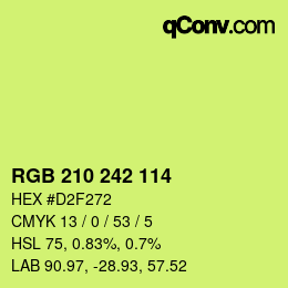 カラーコード: RGB 210 242 114 | qconv.com