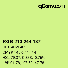 Color code: RGB 210 244 137 | qconv.com