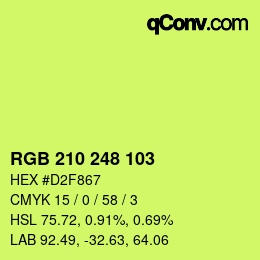 Color code: RGB 210 248 103 | qconv.com