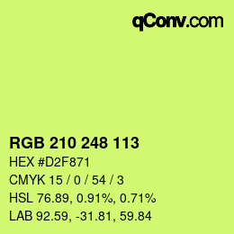 Color code: RGB 210 248 113 | qconv.com