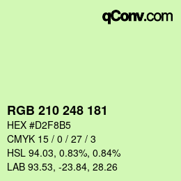 Color code: RGB 210 248 181 | qconv.com