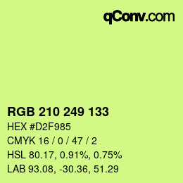 Color code: RGB 210 249 133 | qconv.com