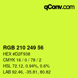 Color code: RGB 210 249 56 | qconv.com