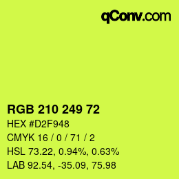 Color code: RGB 210 249 72 | qconv.com