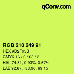 Color code: RGB 210 249 91 | qconv.com