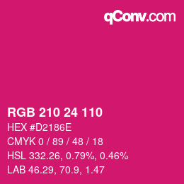 Color code: RGB 210 24 110 | qconv.com