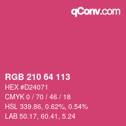 Color code: RGB 210 64 113 | qconv.com