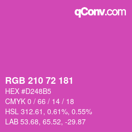 Color code: RGB 210 72 181 | qconv.com