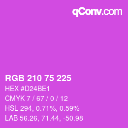 Farbcode: RGB 210 75 225 | qconv.com