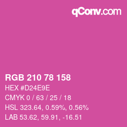 Color code: RGB 210 78 158 | qconv.com