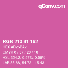 Color code: RGB 210 91 162 | qconv.com