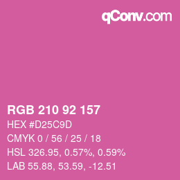 Color code: RGB 210 92 157 | qconv.com