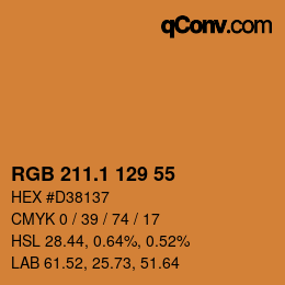 カラーコード: RGB 211.1 129 55 | qconv.com