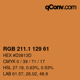 カラーコード: RGB 211.1 129 61 | qconv.com