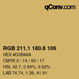 Color code: RGB 211.1 180.8 106 | qconv.com