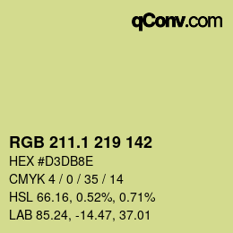 カラーコード: RGB 211.1 219 142 | qconv.com