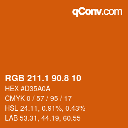 Color code: RGB 211.1 90.8 10 | qconv.com