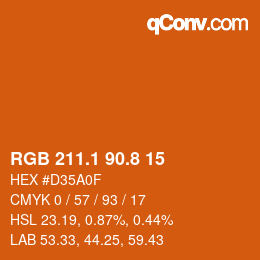 Color code: RGB 211.1 90.8 15 | qconv.com