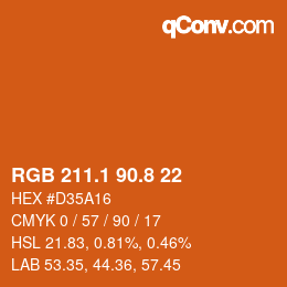 Color code: RGB 211.1 90.8 22 | qconv.com