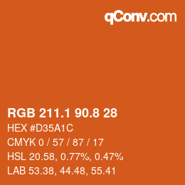Color code: RGB 211.1 90.8 28 | qconv.com