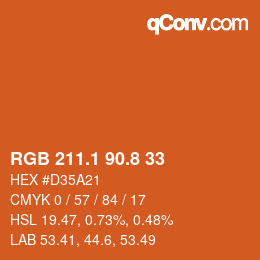 Color code: RGB 211.1 90.8 33 | qconv.com