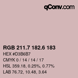 カラーコード: RGB 211.7 182.6 183 | qconv.com