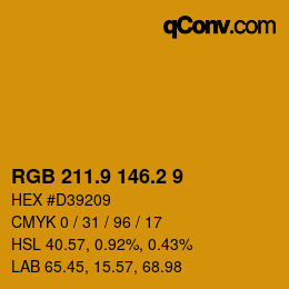 カラーコード: RGB 211.9 146.2 9 | qconv.com