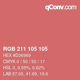 Color code: RGB 211 105 105 | qconv.com