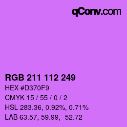 Code couleur: RGB 211 112 249 | qconv.com