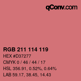 Color code: RGB 211 114 119 | qconv.com