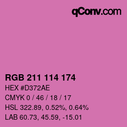 Color code: RGB 211 114 174 | qconv.com