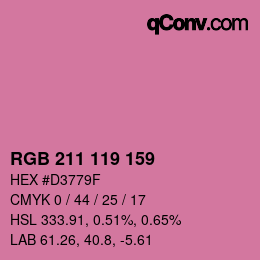 Color code: RGB 211 119 159 | qconv.com